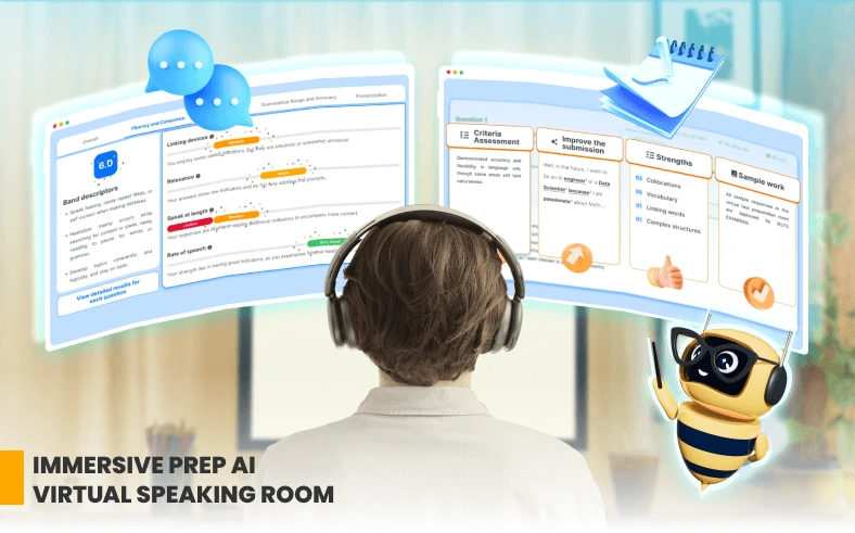 Perfect your Speaking and Writing with Prep AI Virtual Rooms