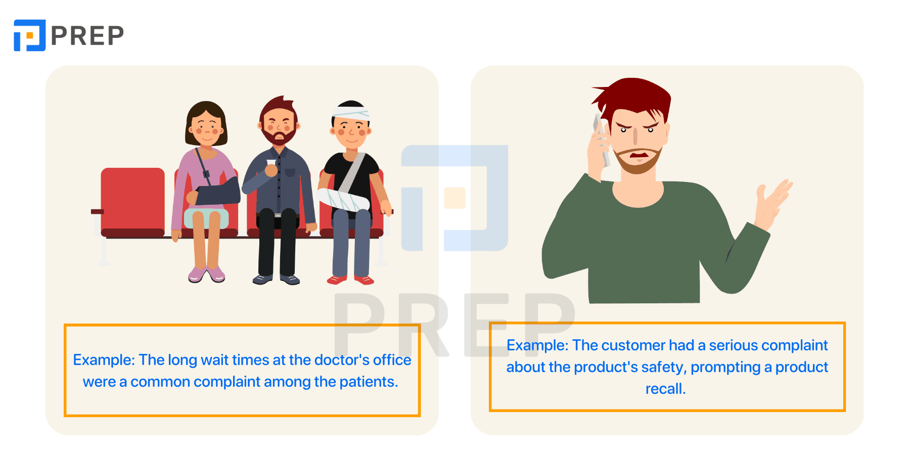 Adjectives used with Complaint in English