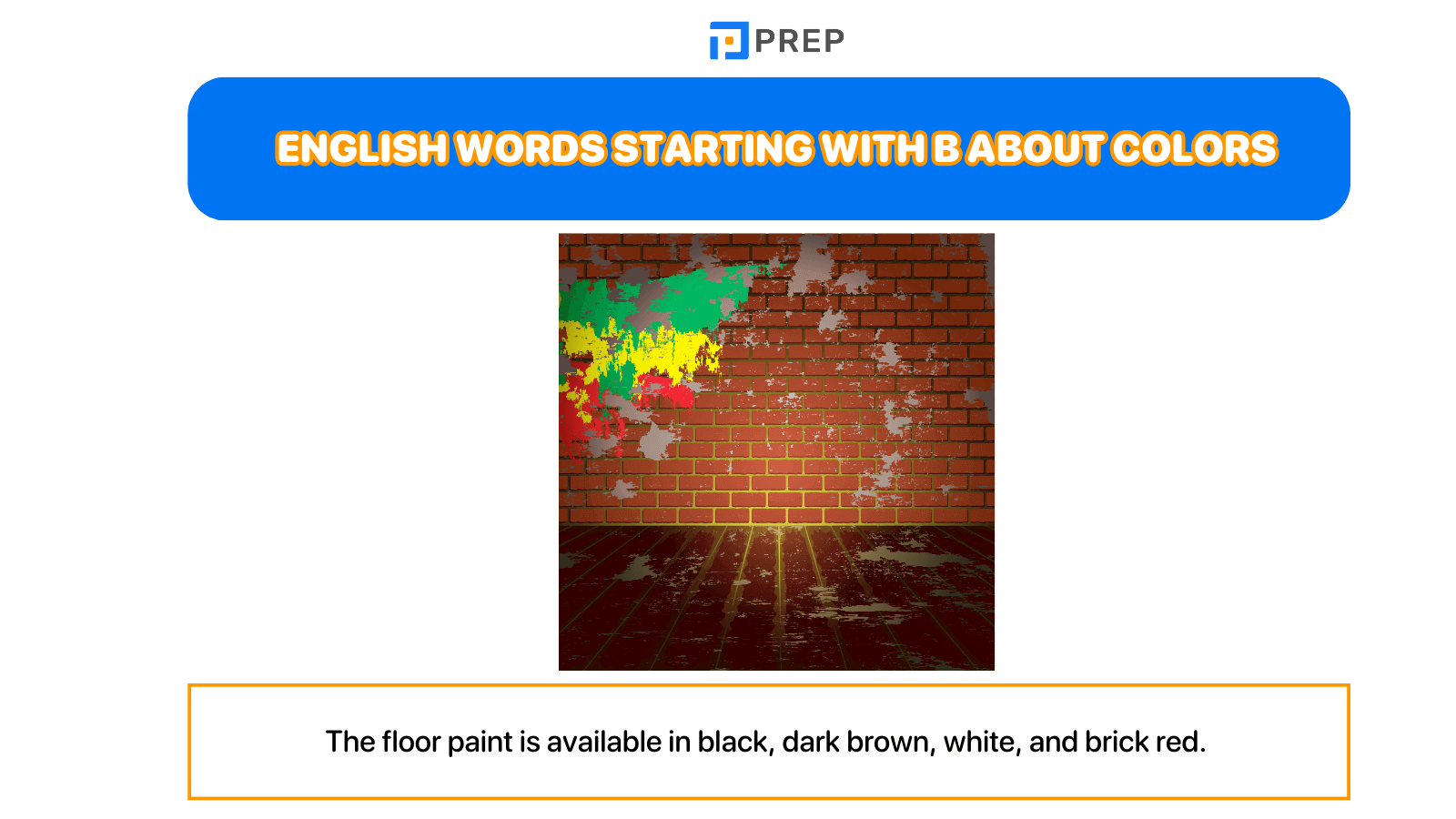 English words starting with B about colors