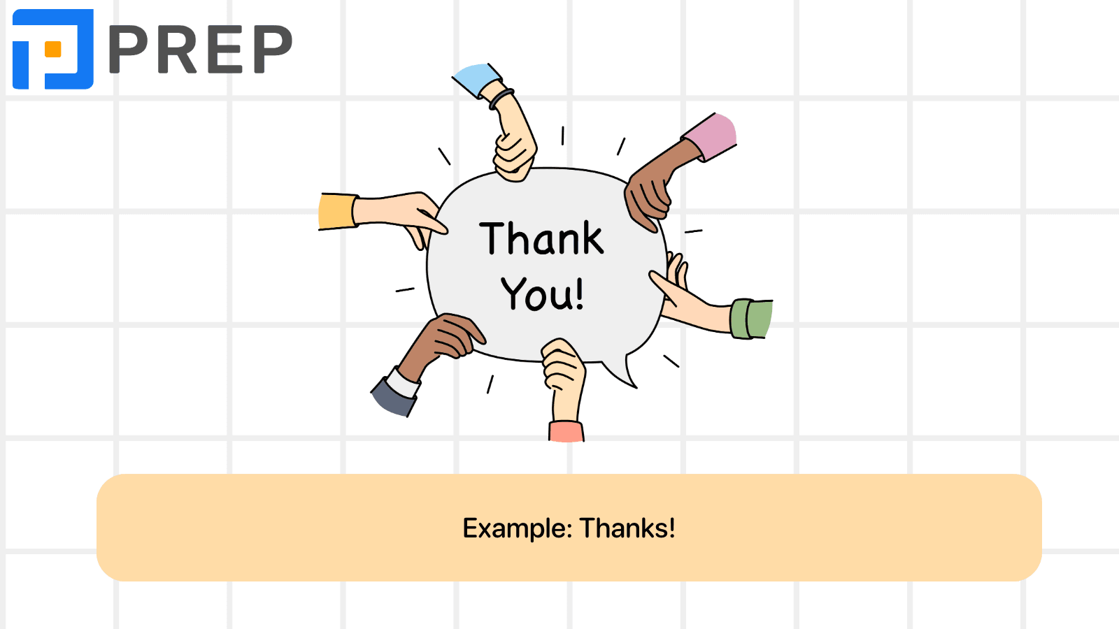 Common expressions to say thank you in English