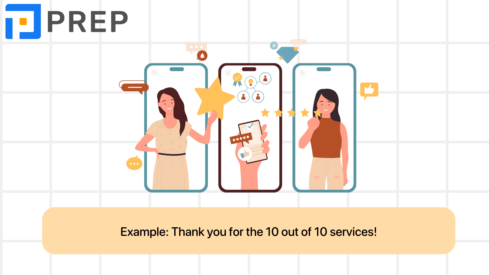 English expressions to say thank you to the service provider