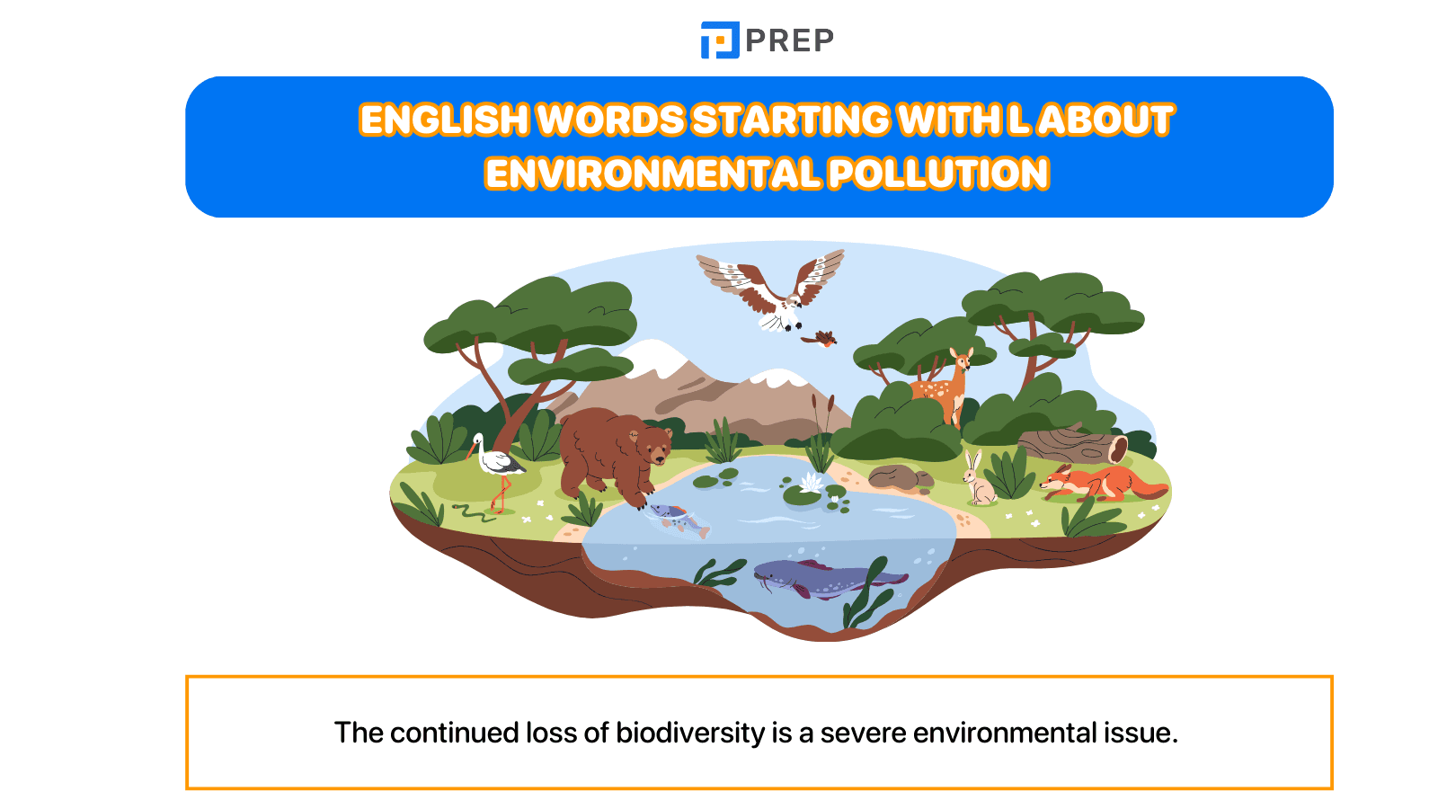 English words starting with L about environmental pollution