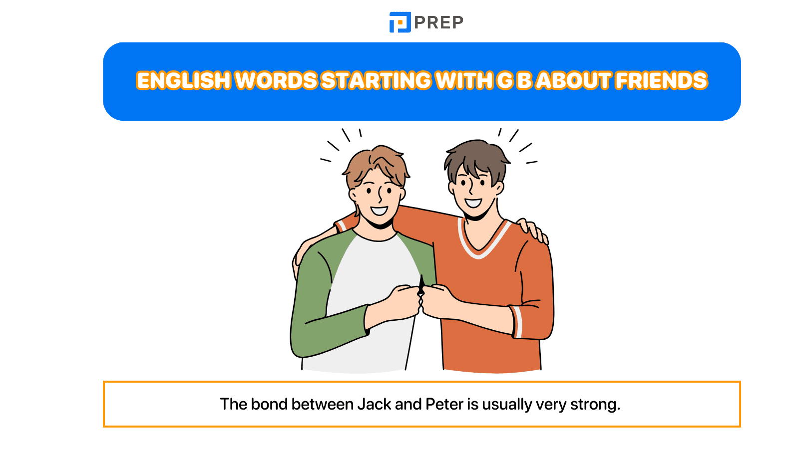English words starting with B about friends