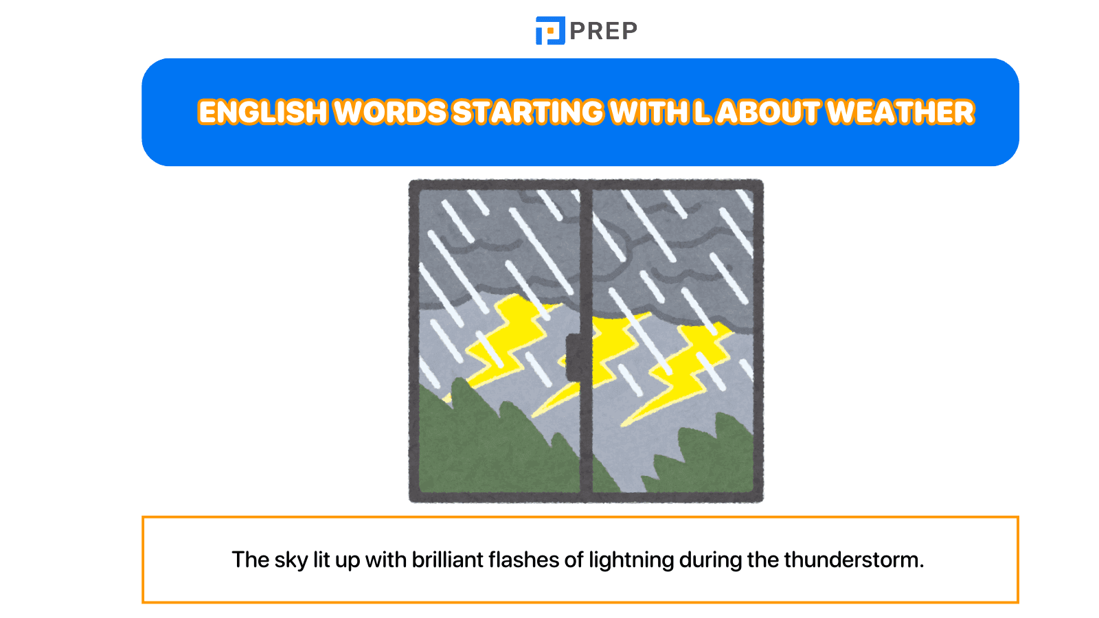 English words starting with L about weather